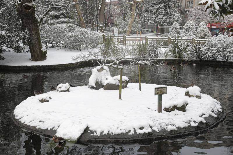 Fotos: Asturias amanece cubierta de nieve, incluso en la costa