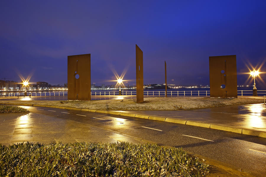 Fotos: La nieve llega a Gijón