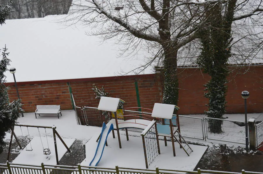 Fotos: El occidente asturiano amanece bajo un manto blanco