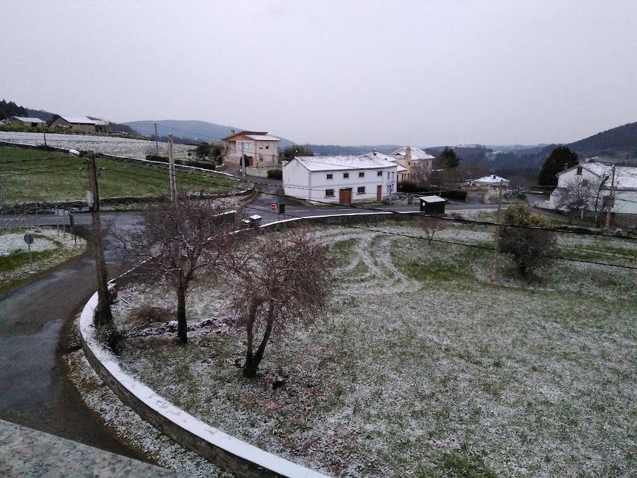 Fotos: El occidente asturiano amanece bajo un manto blanco