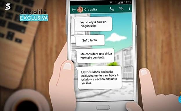 Mensajes reproducidos por el programa 'Societé' de Telecinco. 