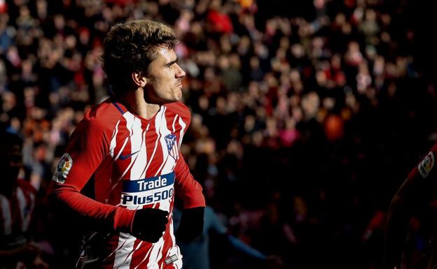 Antoine Griezmann celebra un gol ante el Celta. 