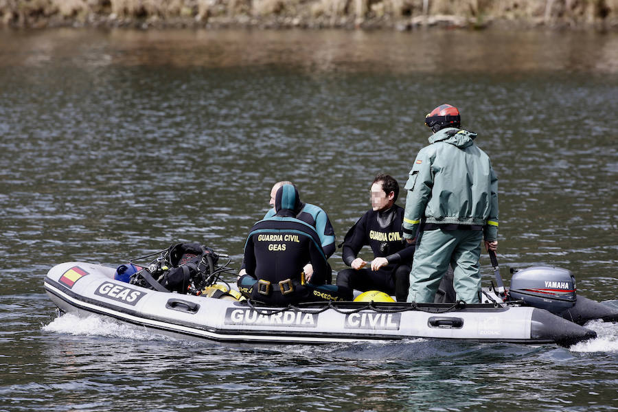 Tras confesar Javier Ledo el crimen de la gijonesa, un equipo de Geas ha vuelto al embalse de Arbón en busca de más pistas