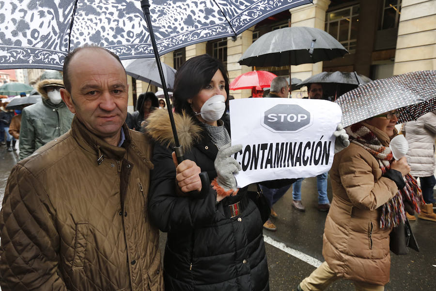 Fotos: Miles de personas se concentra en Gijón contra la contaminación en Asturias