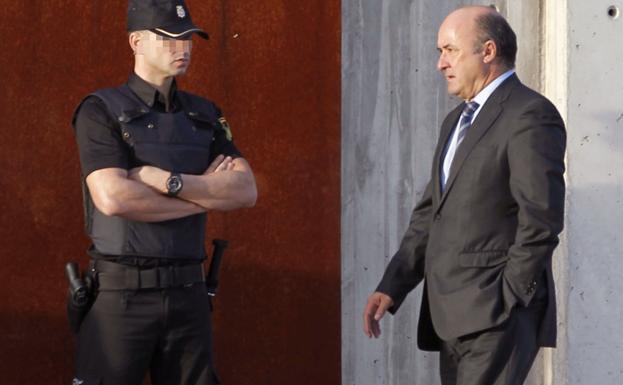 El exgerente del PP de Madrid Beltrán Gutiérrez, a su llegada a la Audiencia Nacional. 