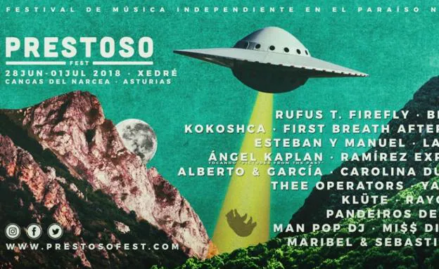 Cartel del Prestoso Fest 2018, festival de música en Cangas del Narcea