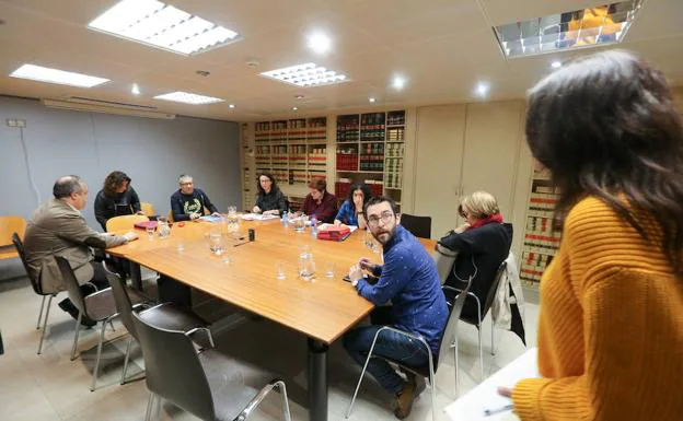 Reunión de la comisión ayer en el Ayuntamiento. 