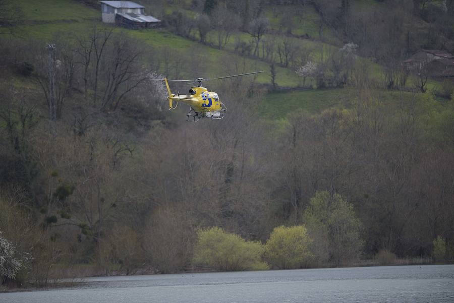 El rastreo está centrado en las inmediaciones del recorrido en que el participó con sus compañeros del Grupo de Montaña Ensidesa, quienes alertaron de su desaparición