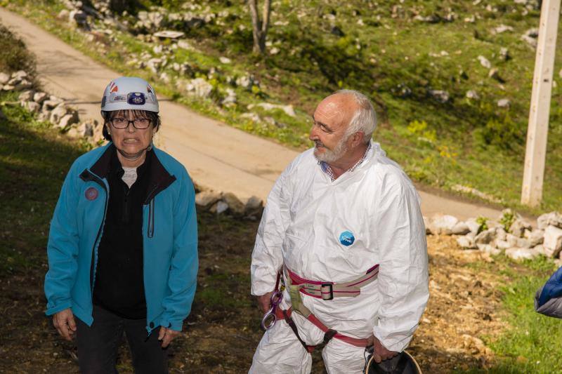 El Grupo Torreblanca recreó la primera bajada a la cueva de Tito Bustillo. En la recreación participaron algunos de los descubridores