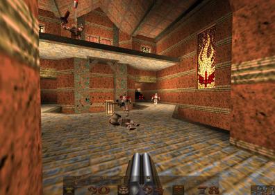 Imagen secundaria 1 - Arriba, Romero y Carmack. Debajo, 'Quake' y 'Wolfenstein 3D'.