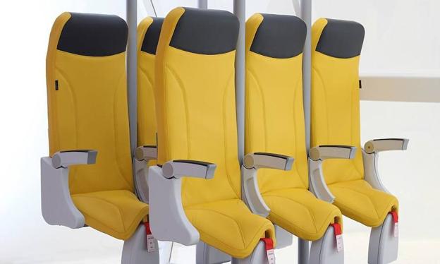 Asiento skyrider 2.0, diseñado para aviones. 