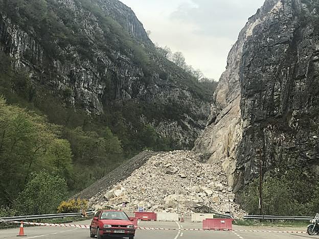 La parte superior de la montaña de Anzó está ya casi saneada. 