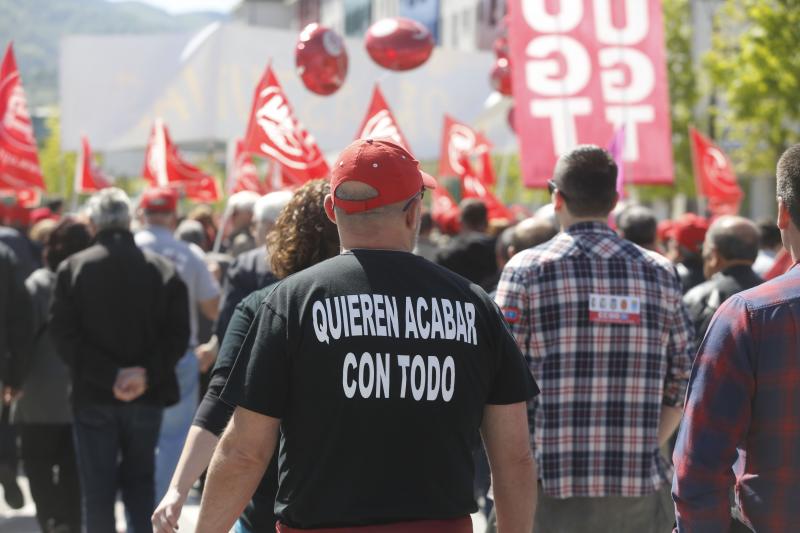 La manifestación parte del Parque Viejo de La Felguera bajo el lema «Igualdad, mejor empleo, mayores salarios, pensiones dignas»