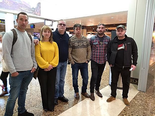 Grupo de intoxicados antes de su viaje a Bruselas en 2017. 