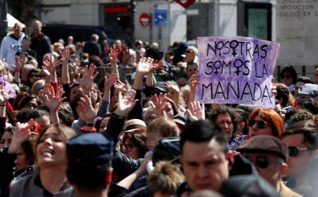 Protesta en Madrid por la sentencia impuesta a La Manada.