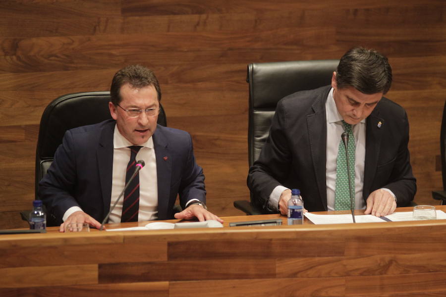 La Junta General ha celebrado el acto oficial de la Selmana de les Lletres Asturianes, dedicada a la literatura infantil y juvenil. Además de los parlamentarios, la cita ha contado con la participación de medio centenar de alumnos de Primaria de distintos centros de la región.