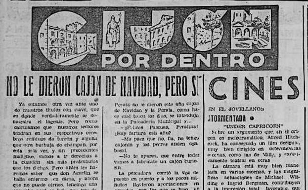 Primera aparicion en prensa de La Perala en EL COMERCIO 26 de diciembre de 1952.
