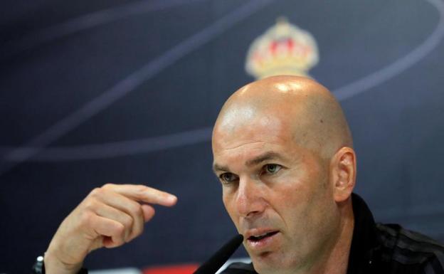 Zinedine Zidane, en conferencia de prensa. 