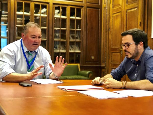 Ramón Argüelles y Garzón, ayer, en el Congreso de los Diputados. 