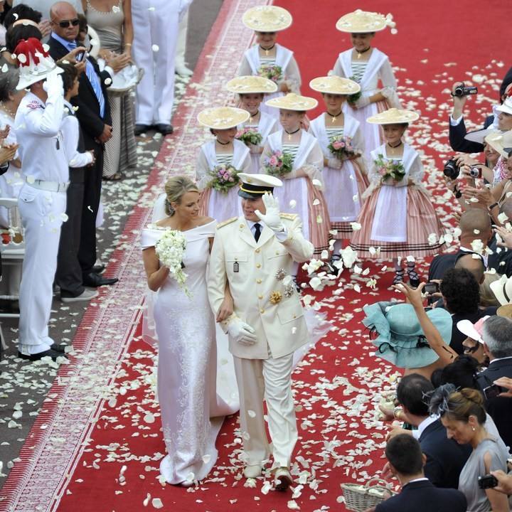 Charlenne y Alberto de Mónaco, en su boda