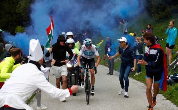 Chris Froome, durante la 14ª etapa. 