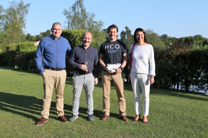 El golfista brilló en el campo de La Barganiza.