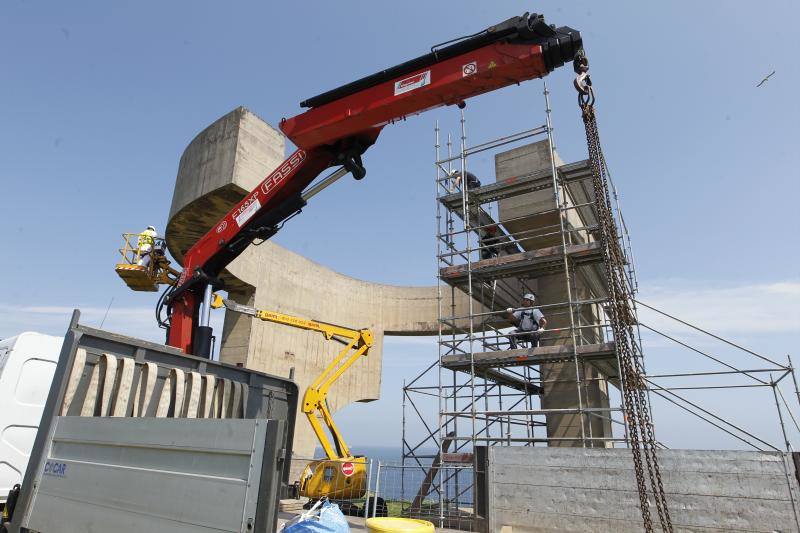 Fotos: Comienzan los trabajos de restauración en el &#039;Elogio del Horizonte&#039;