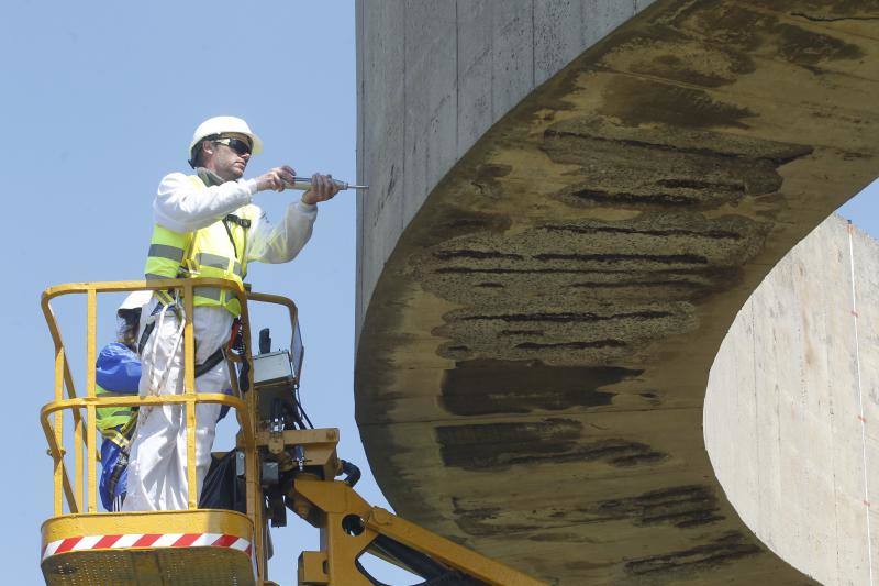 Fotos: Comienzan los trabajos de restauración en el &#039;Elogio del Horizonte&#039;