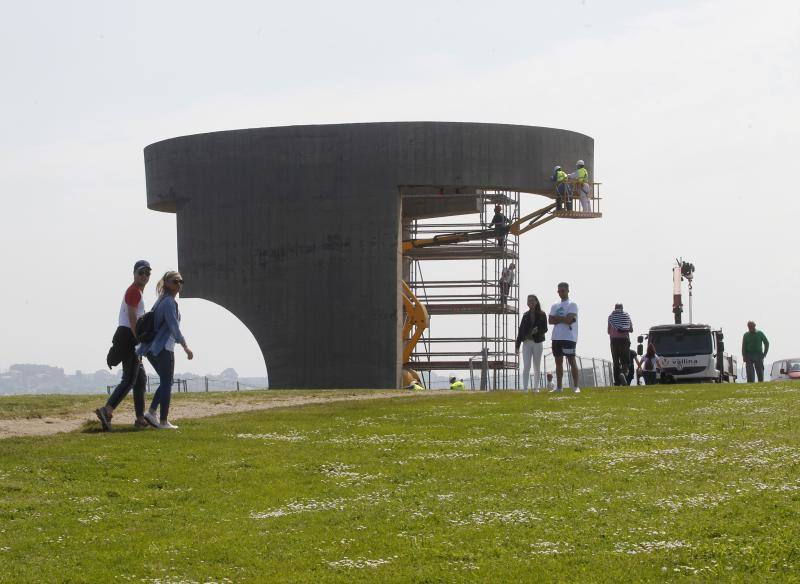 Fotos: Comienzan los trabajos de restauración en el &#039;Elogio del Horizonte&#039;