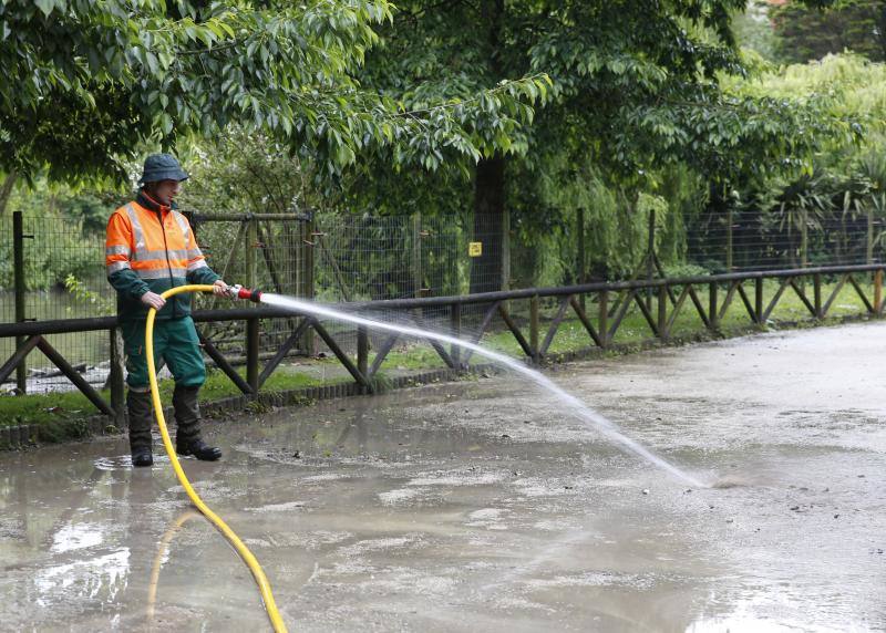 La limpieza en distintas zonas de la ciudad y el balance de daños ocupa este martes a los afectados por la lluvia caída en los últimos días