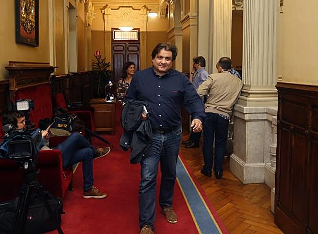 Alejandro Suárez, ayer, en la Junta General. 