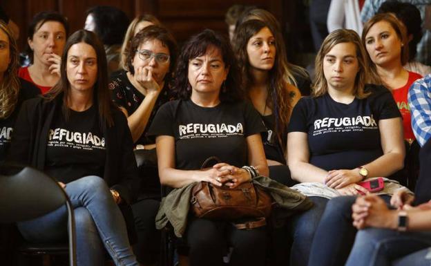 Durante el acto oficial que conmemorá en Asturias el Día Mundial de las Personas Refugiadas.