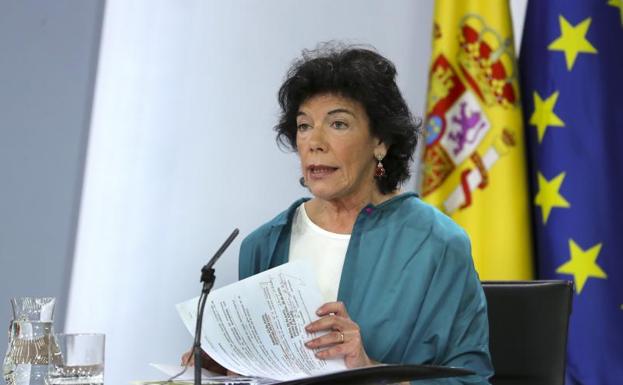 Isabel Celaá, portavoz del Gobierno.