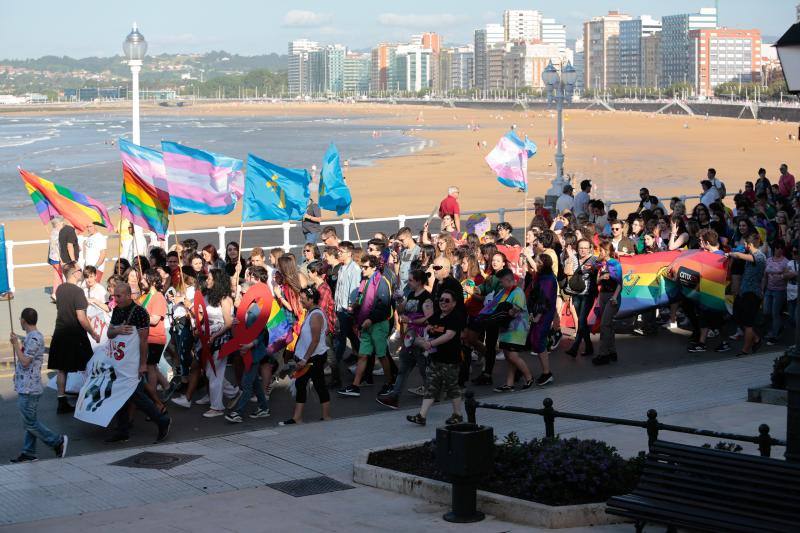 La manifestación del Orgullo, que reunió a cientos de personas, reclamó la urgente tramitación de una ley para proteger a las personas transexuales