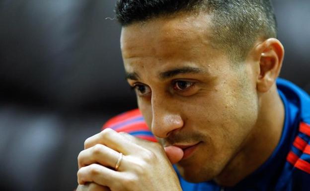 Thiago Alcántara, durante la entrevista.