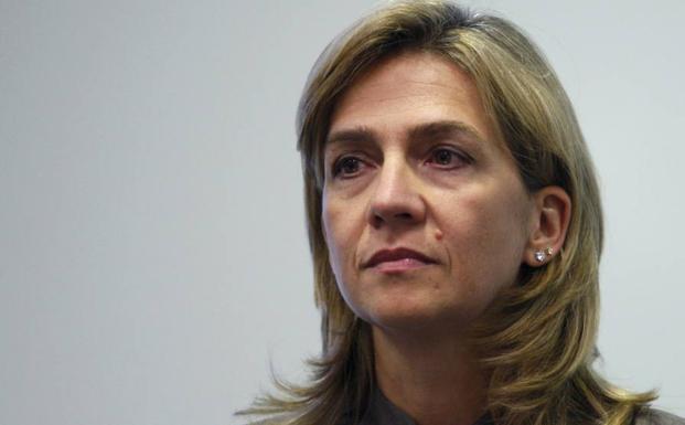 La infanta Cristina de Borbón ofrece una rueda de prensa. 