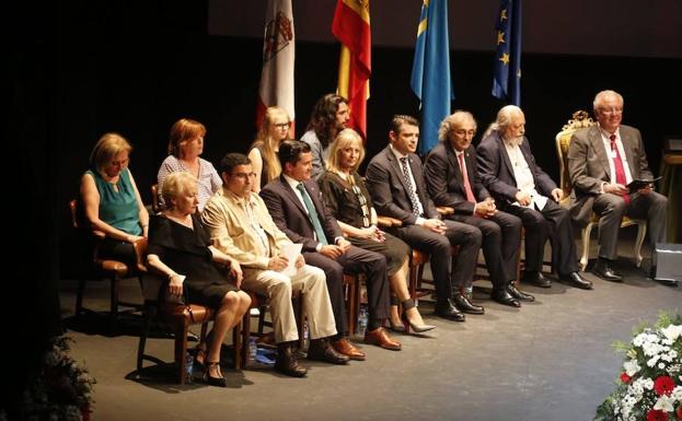 Los premiados, durante la gala. 