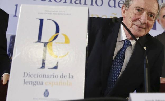 Blecua, durante la presentación del diccionario.