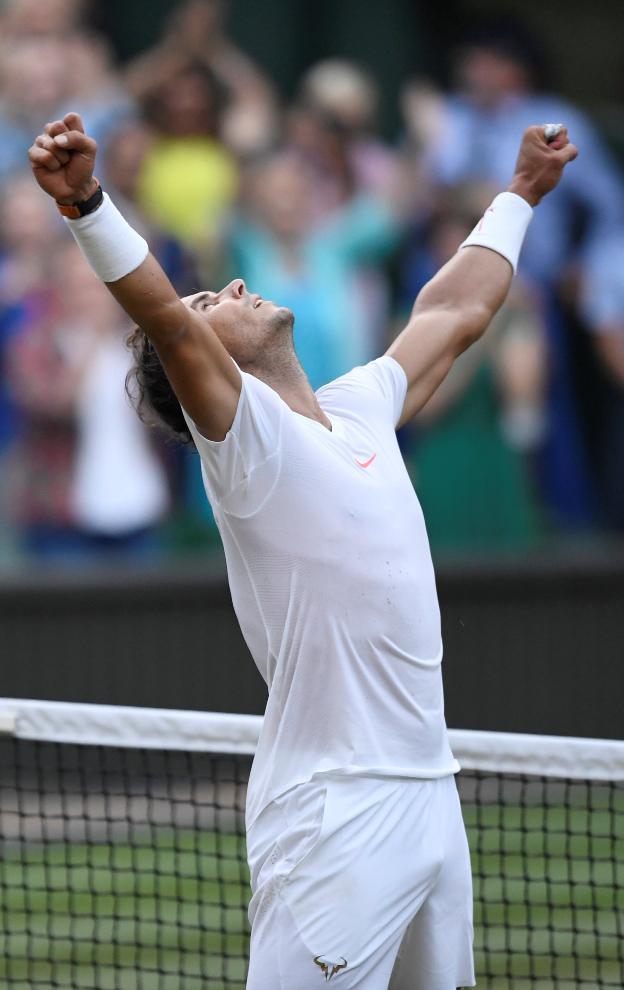 Nadal celebra el triunfo. 