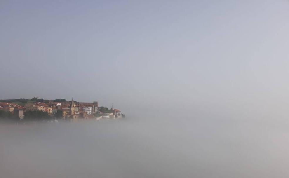 La playa de San Lorenzo esta mañana.