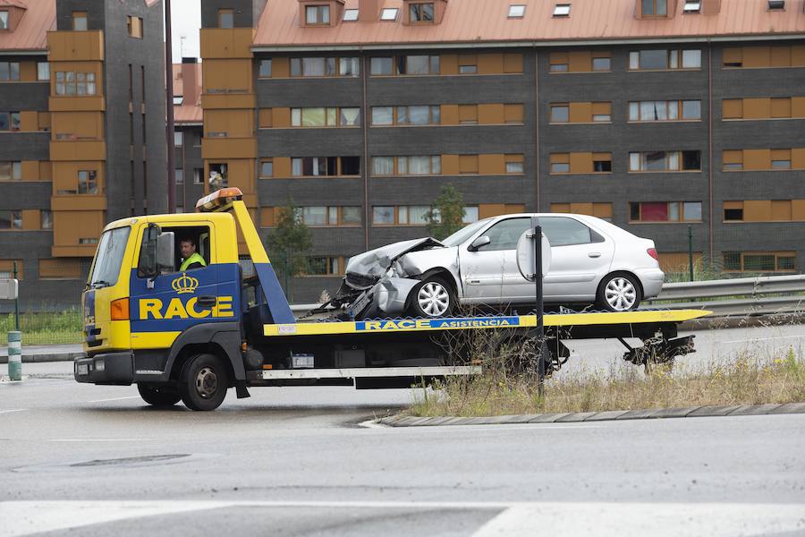 Estado en el que quedó uno de los vehículos. 