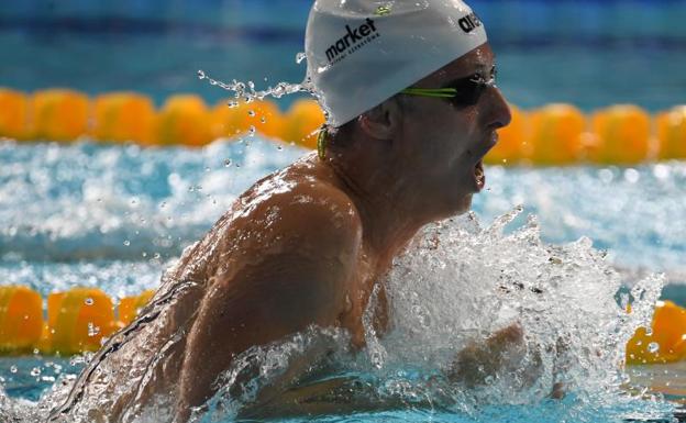 Joan Lluis Pons, durante la final de los 200 braza. 