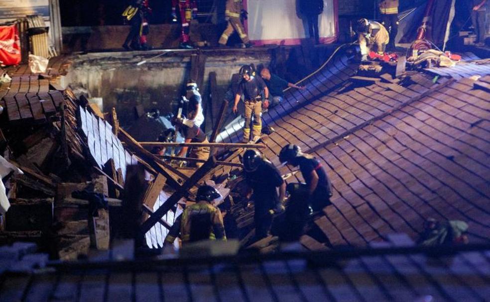 Centenares de heridos en Vigo al hundirse una plataforma de madera durante el festival O Marisquiños