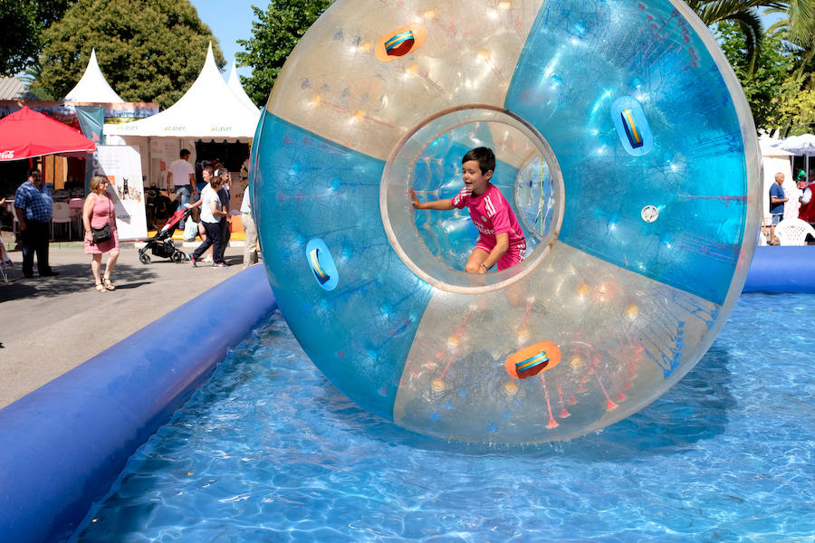 Decenas de personas se acercaron a la Feria de Muestras de Asturias para disfrutar de la jornada del sábado.