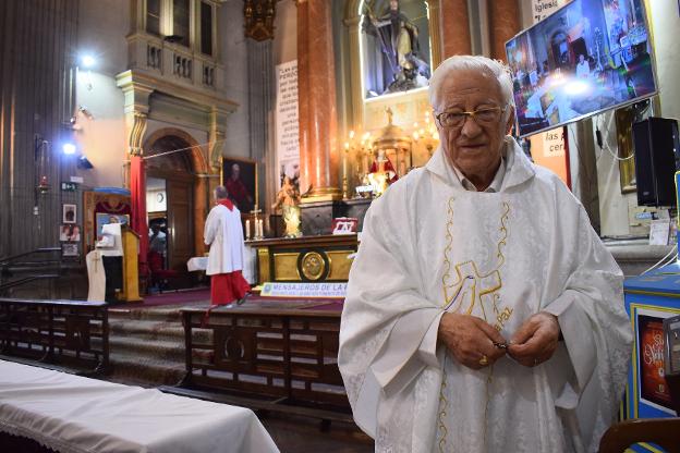 El padre Ángel, en Madrid. 