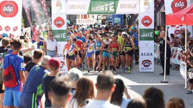 El momento de la salida del II Trail de Belmonte. 