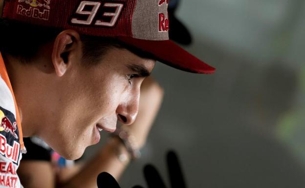 Marc Márquez en rueda de prensa.