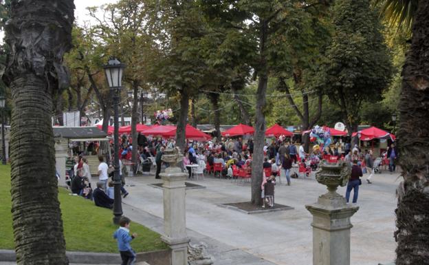 Las casetas, en el Bombé, el pasado San Mateo. 