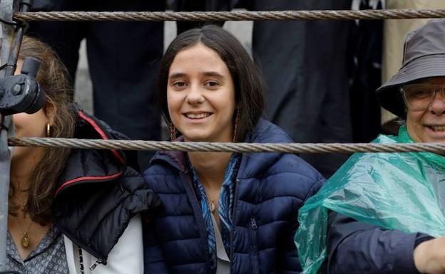 Victoria Federica, hija de la infanta Elena, durante su asistencia al vigésimo segundo festejo de la Feria de San Isidro. 