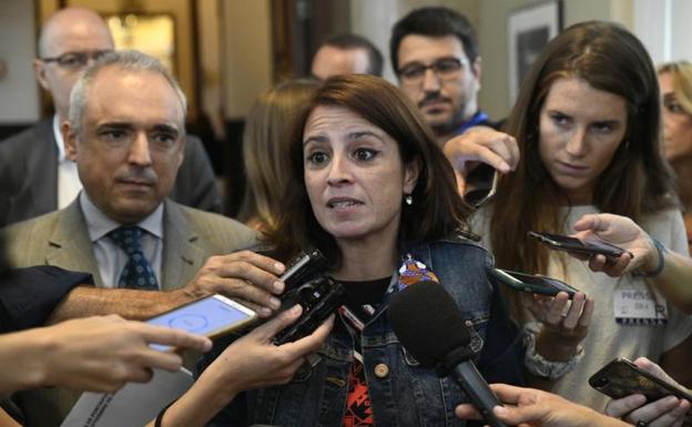Adriana Lastra, portavoz del PSOE en el Congreso.